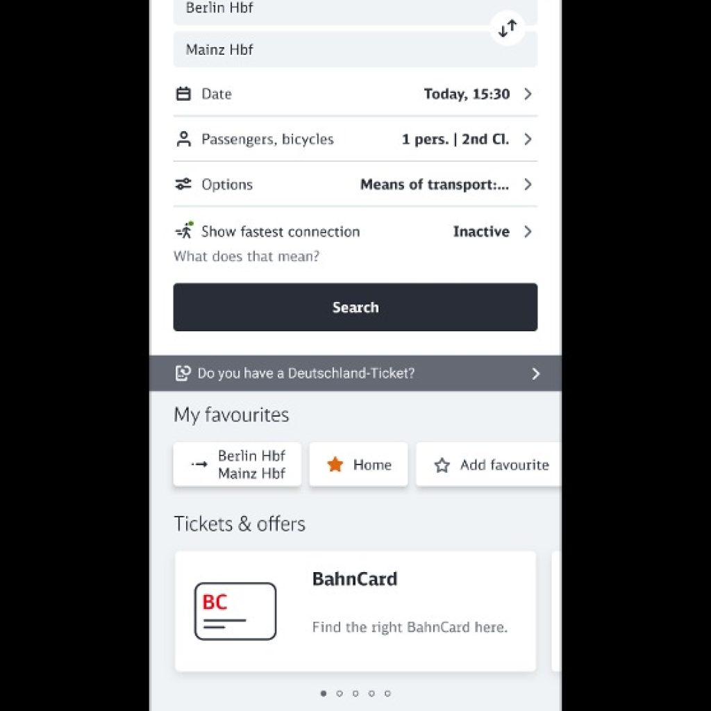 DB Navigator app